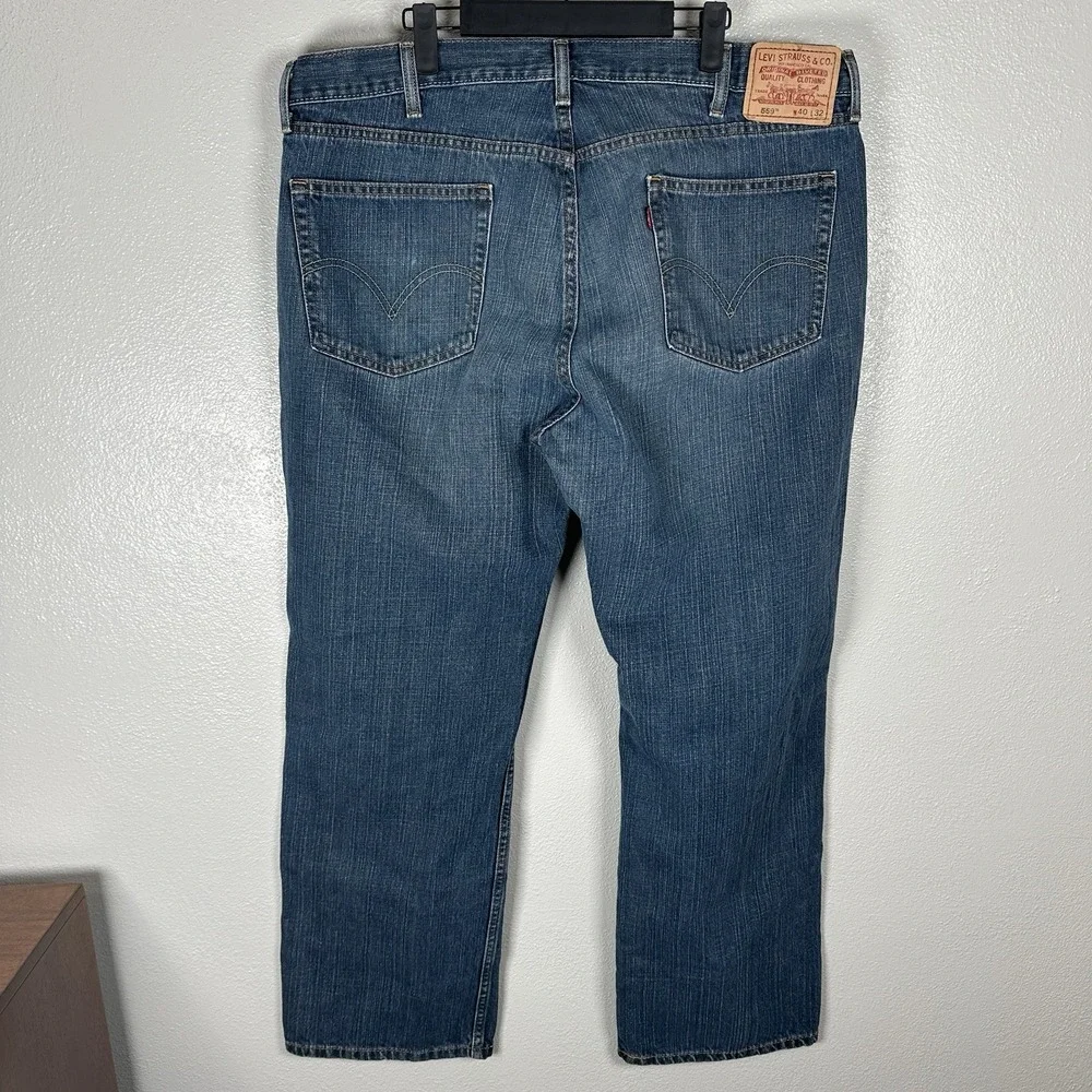 Levis 559 Relaxed Straight Jeans Mens Sz 40x32 Medium Wash Denim Y2K 100% Cotton